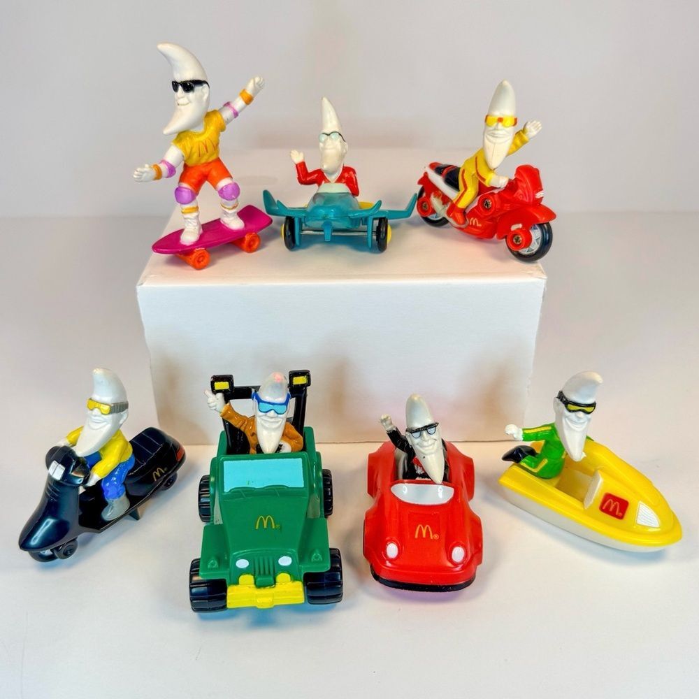 80s McDonald's Complete Set of 6 Mac Tonight Travel Toys plus 1 Under 3 | 1988